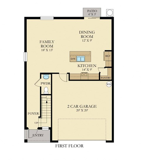 The Flatwoods at Babcock Ranch in Babcock Ranch, Florida Buttonwood First Floor Floor Plan